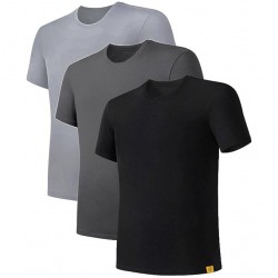 DAYCO Bisiklet Yaka Bambu Asorti Renk Erkek Fanila T-Shirt 3lü - S Beden - ICT201-S-BAST