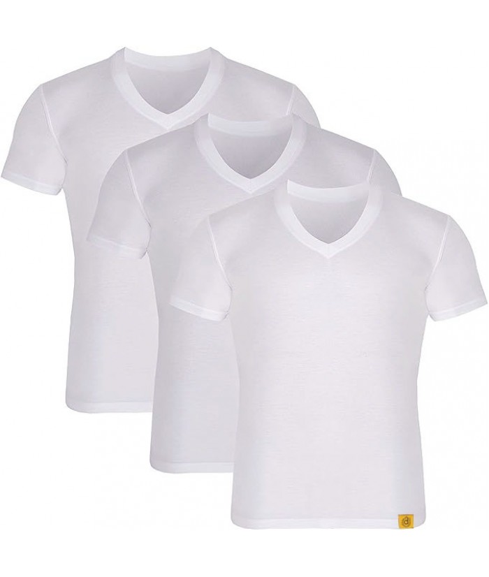DAYCO V Yaka Bambu Beyaz Renk Erkek Fanila T-Shirt 3lü - XXL Beden - ICT202-XXL-VBYZ