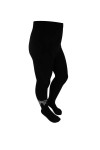 Taş İşlemeli Fiyonk Desenli Siyah Çocuk Külotlu Çorap - KC105SF