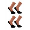 Siyah Kadın Bambu Babet Çorap 4'lü Set