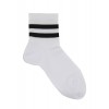 Beyaz Renk Tenis Çizgili Kadın Renkli Çorap - 653-BYZ