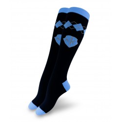 Premium Simli Lacivert - Mavi Dizaltı Binici Çorabı - BN601