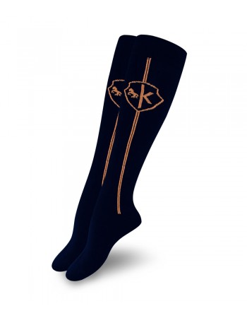 Premium Lacivert Dizaltı Binici Çorabı  - BN602