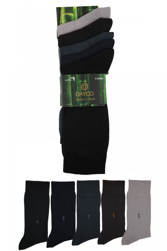 Yazlık Erkek Bambu Çorap 5'li Asorti Set - 504