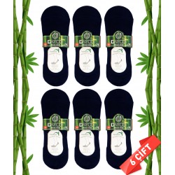Lacivert Renk Erkek Bambu Babet Çorap 6'lı Set - C108LACI-6