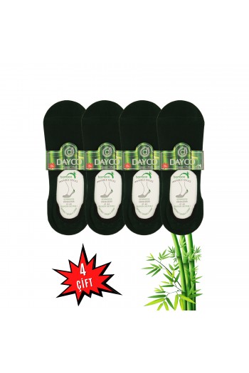 Haki/Yeşil Renk Yazlık Erkek Bambu Babet Çorap 4'lü set - C105