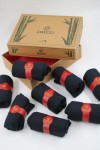 Lacivert Renk Yazlık Erkek Bambu Çorap Soket 8'li Set Premium Kraft Kutulu - 475