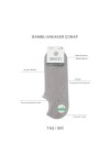 Gri-Taş Renk Yazlık Erkek Bambu Sneakers Çorap (Görünmez Çorap) 4'lü Set - 525TGRI