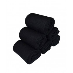 Siyah Renk Kışlık Erkek Bambu Çorap 6'lı Set - 138
