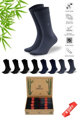 Yazlık Erkek Bambu Çorap 8'li Asorti Set - 477