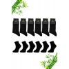 Siyah Renk Kışlık Erkek Bambu Çorap 6'lı Set Yarım Konç - 181