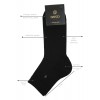 Siyah Renk Kışlık Erkek Bambu Çorap 6'lı Set Yarım Konç