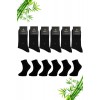 Battal Bambu Erkek Dikişsiz Yarım Konç  Siyah Çorap 6'lı (YAZLIK) 107SYH-45-47