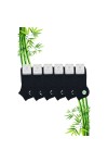 Lacivert Renk Battal Boy Yazlık Erkek Bambu Patik Çorap 6'lı Set - 10509-LACI-47-50