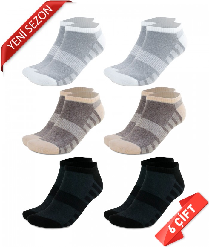 Premium Dikişsiz Bambu Erkek Süper Patik Çorap - 41-45 - 10538-SBB