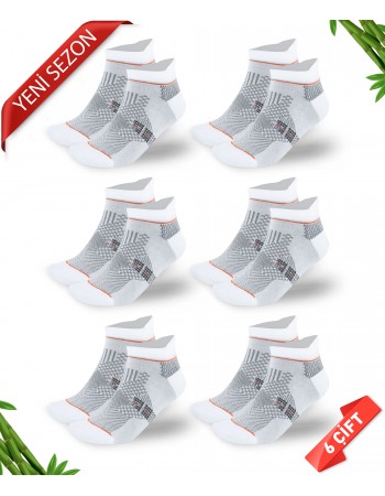 Premium Dikişsiz Kulaklı Bambu Süper Patik Çorap - 47-50 - 10590-BYZ-47-50