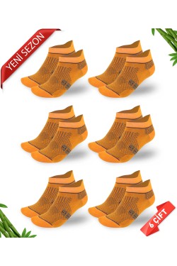 Premium Dikişsiz Kulaklı Bambu Süper Patik Çorap - 35-38 - 10590-HRDL-35-38