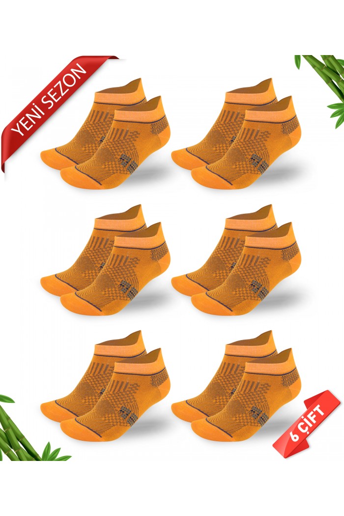 Premium Dikişsiz Kulaklı Bambu Süper Patik Çorap - 47-50 - 10590-HRDL-47-50