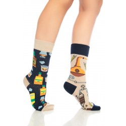 Fıçı Desenli Renkli Kadın Çorap Soket - 709-Fici-SKT