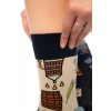 Fıçı Desenli Renkli Erkek Çorap Soket - 709-Fici-SKT
