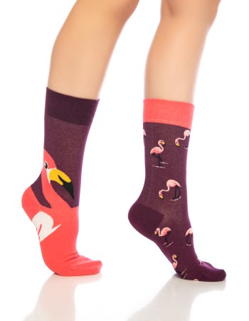 Flamingo Desenli Renkli Erkek Çorap Soket - 723-Flami-SKT 