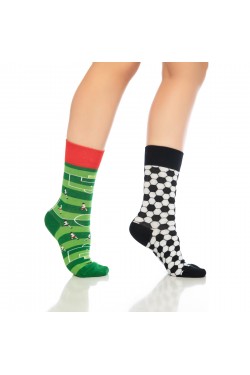 Futbol Desenli Renkli Kadın Çorap Soket -  703-Futbol-SKT