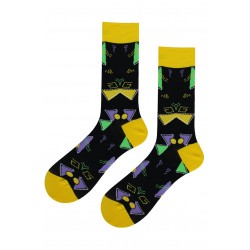 Geometri Desenli Renkli Kadın Çorap Soket - 721-GEO-SKT