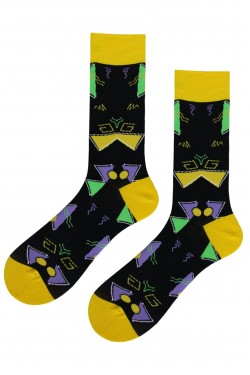 Geometri Desenli Renkli Erkek Çorap Soket - 721-GEO-SKT