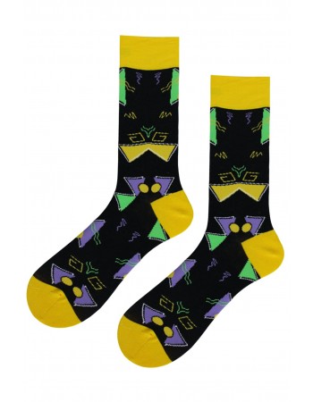 Geometri Desenli Renkli Kadın Çorap Soket - 721-GEO-SKT