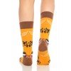 Kahve Desenli Renkli Erkek Çorap Soket - 713-Kahve-SKT