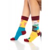 Sahil Desenli Renkli Kadın Çorap Soket