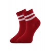 Kırmızı Renk Tenis Çizgili Erkek Renkli Çorap - 655-KRMZ