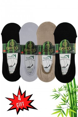 Yazlık Kadın Bambu Babet Çorap 4'lü Asorti Set - C50SBB