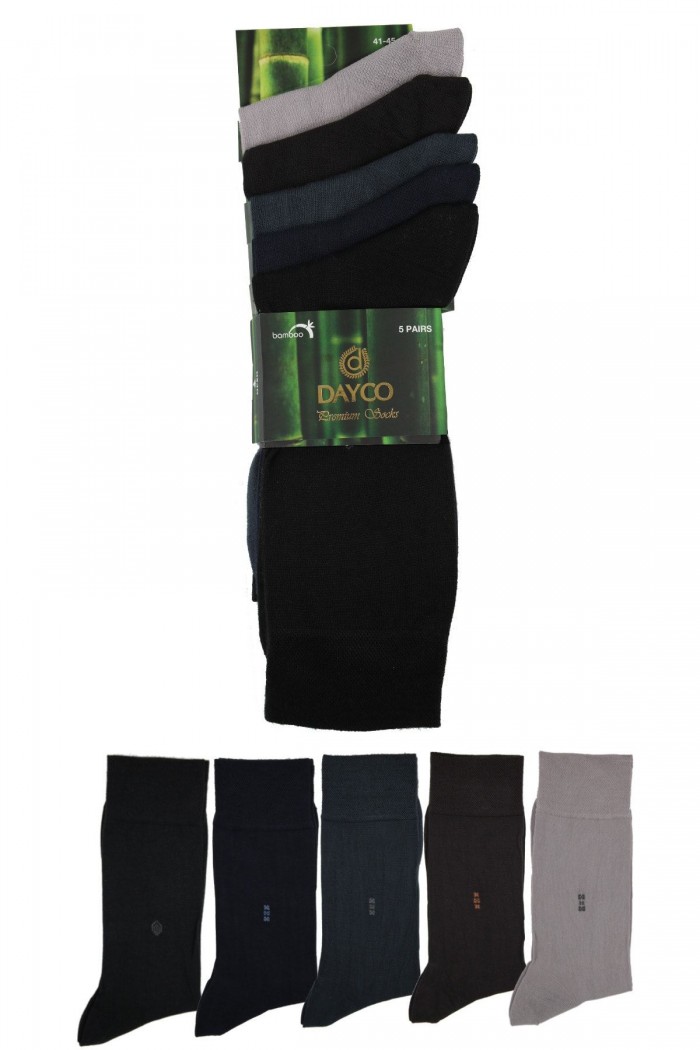 Yazlık Erkek Bambu Çorap 5'li Asorti Set - 504