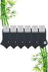 Füme Renk Erkek Yazlık Bambu Patik Çorap 6'lı Set - 10500-F