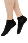 Siyah Renk Yazlık Erkek Bambu Patik Çorap 6'lı Set - 10500-S