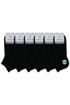 Battal Boy Bambu Erkek Dikişsiz Premium Patik Siyah Çorap 6'lı Set - 10511-47-50