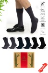 Mevsimlik Premium Erkek Bambu Çorap 6'lı Asorti Set - 482
