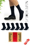 Lacivert Renk Kışlık Erkek Yün Bambu Çorap 6'lı Set - 301