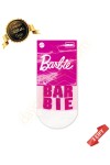 Orijinal Lisanslı Barbie Desenli Patik Çorap 3lü Asorti - DL15610708-BARBIE-PTK-35-38