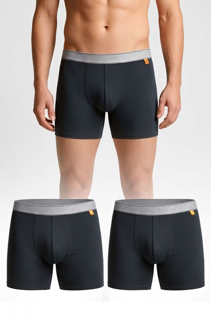 Dayco Premium Micro Modal Erkek Boxer İkili Paket Füme - MBX102-XL-FUME-CIFT
