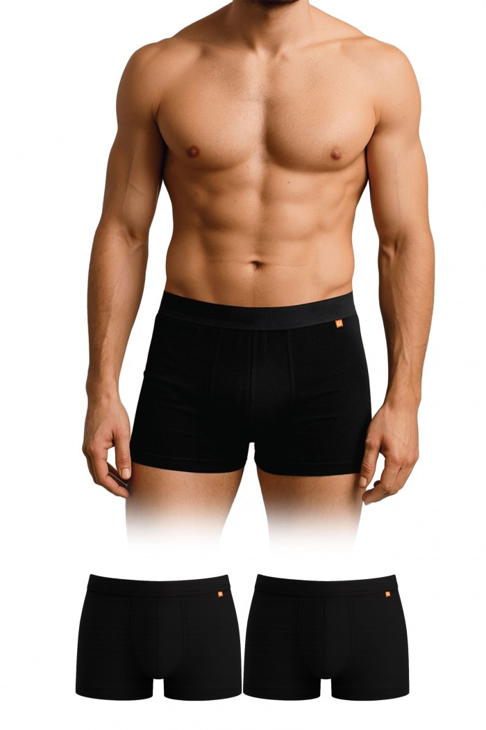 Dayco Premium Micro Modal Erkek Boxer İkili Paket Siyah Renk - MBX102-XXL-SYH-CIFT