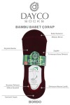 Bordo Renk Yazlık Erkek Bambu Babet Çorap 4'lü Set - C104 - 41-45