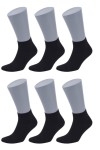 Siyah Renk Yazlık Kadın Bambu Patik Çorap 6'lı Set - 10553-S