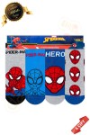 Orijinal Lisanlı Spiderman Desenli Patik Çorap 4lü Karışık Paket - DL15610716-SPDR-PTK-35-38