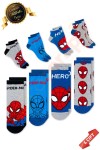 Orijinal Lisanlı Spiderman Desenli Patik Çorap 4lü Karışık Paket - DL15610716-SPDR-PTK-31-34