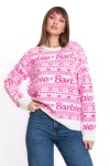 Orijinal Lisanslı Barbie Desenli Kadın Kazak -BARBIE-4820169-S