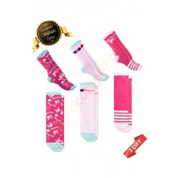 Orijinal Lisanslı Barbie Desenli Soket Çorap 3lü Asorti - DL15610713-BARBIE-35-38
