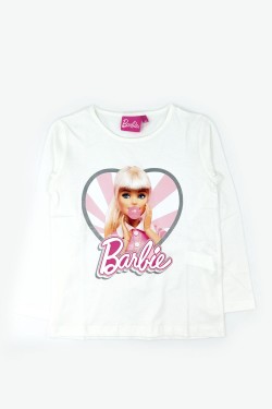 Orijinal Lisanslı Barbie Desenli Uzun Kollu Kız Çocuk T-Shirt - 57737-BRBBDY-8Y