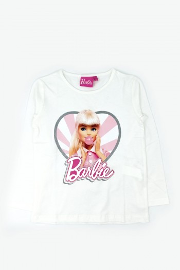 Orijinal Lisanslı Barbie Desenli Uzun Kollu Kız Çocuk T-Shirt - 57737-BRBBDY-8Y